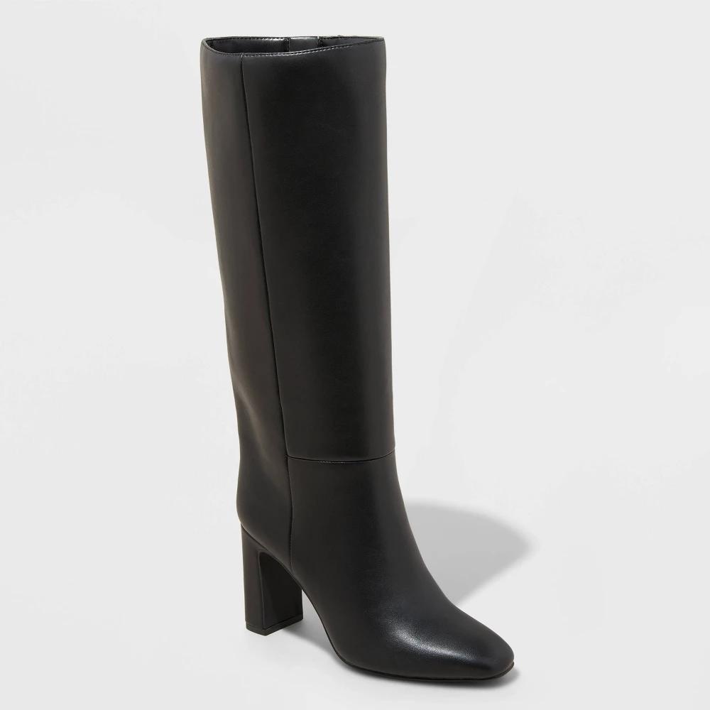 Womens Livia Stovepipe Tall Boots - A New Day Black 8 Product Image