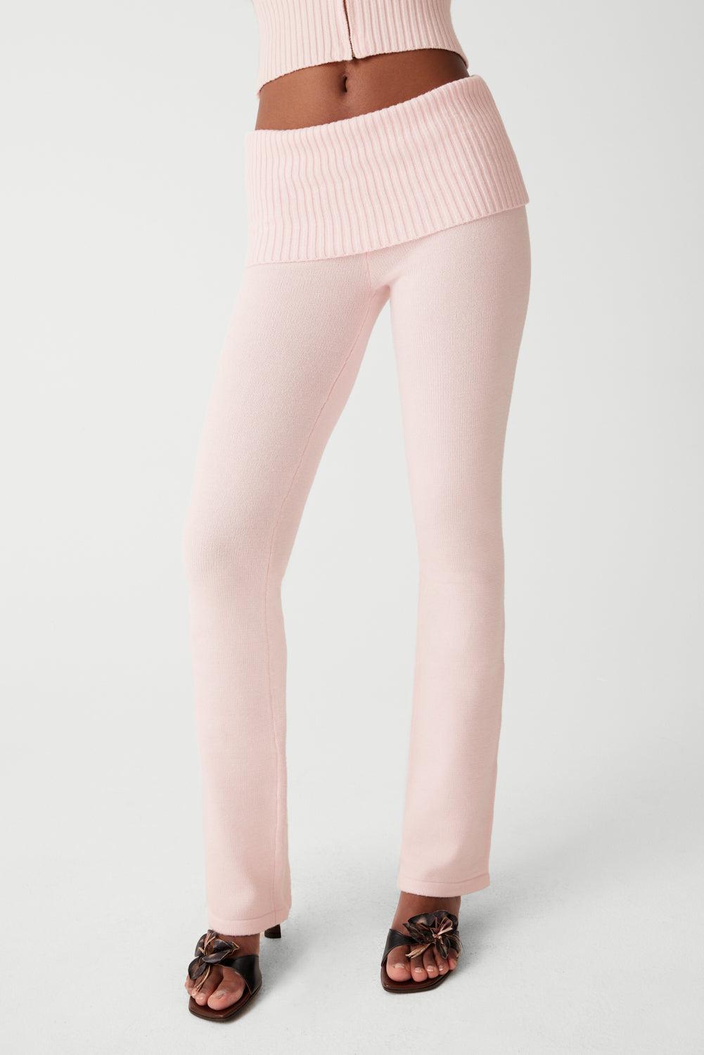 Mason Cloud Knit Flare Pant - Rose Quartz product image