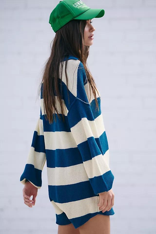 Picnic Striped Sweater Romper Product Image