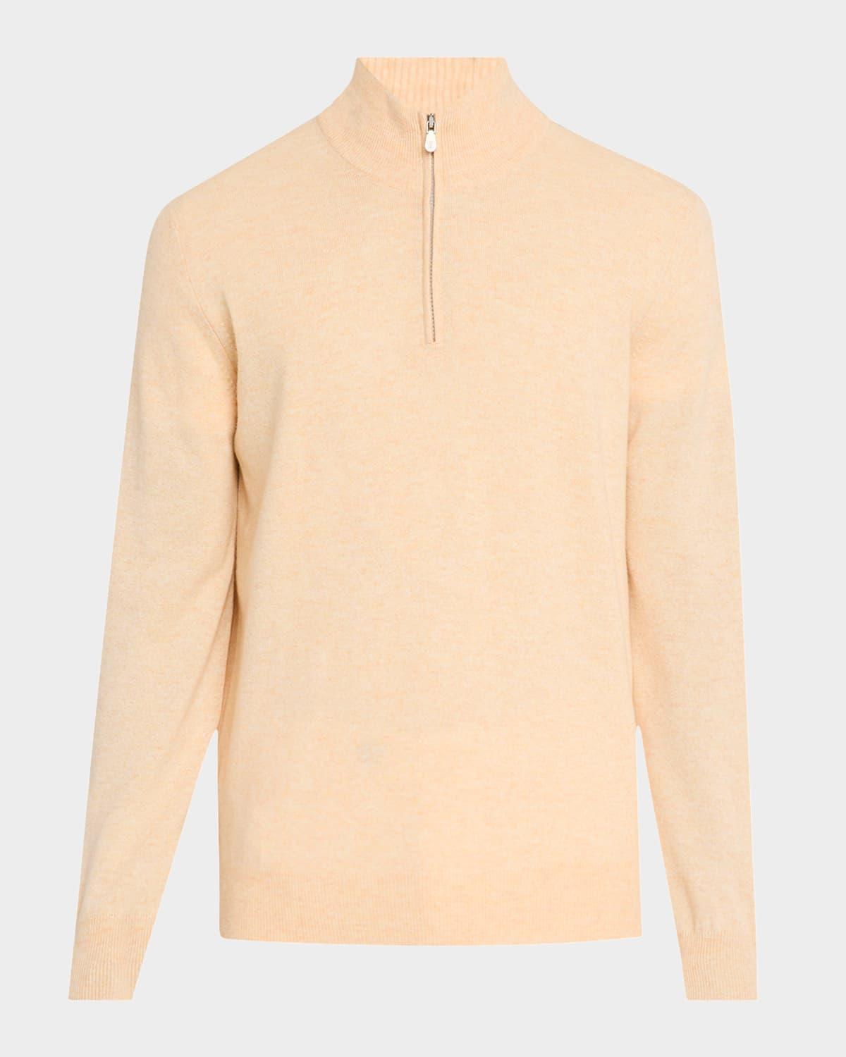 Mens Cashmere Half-Zip Sweater Product Image