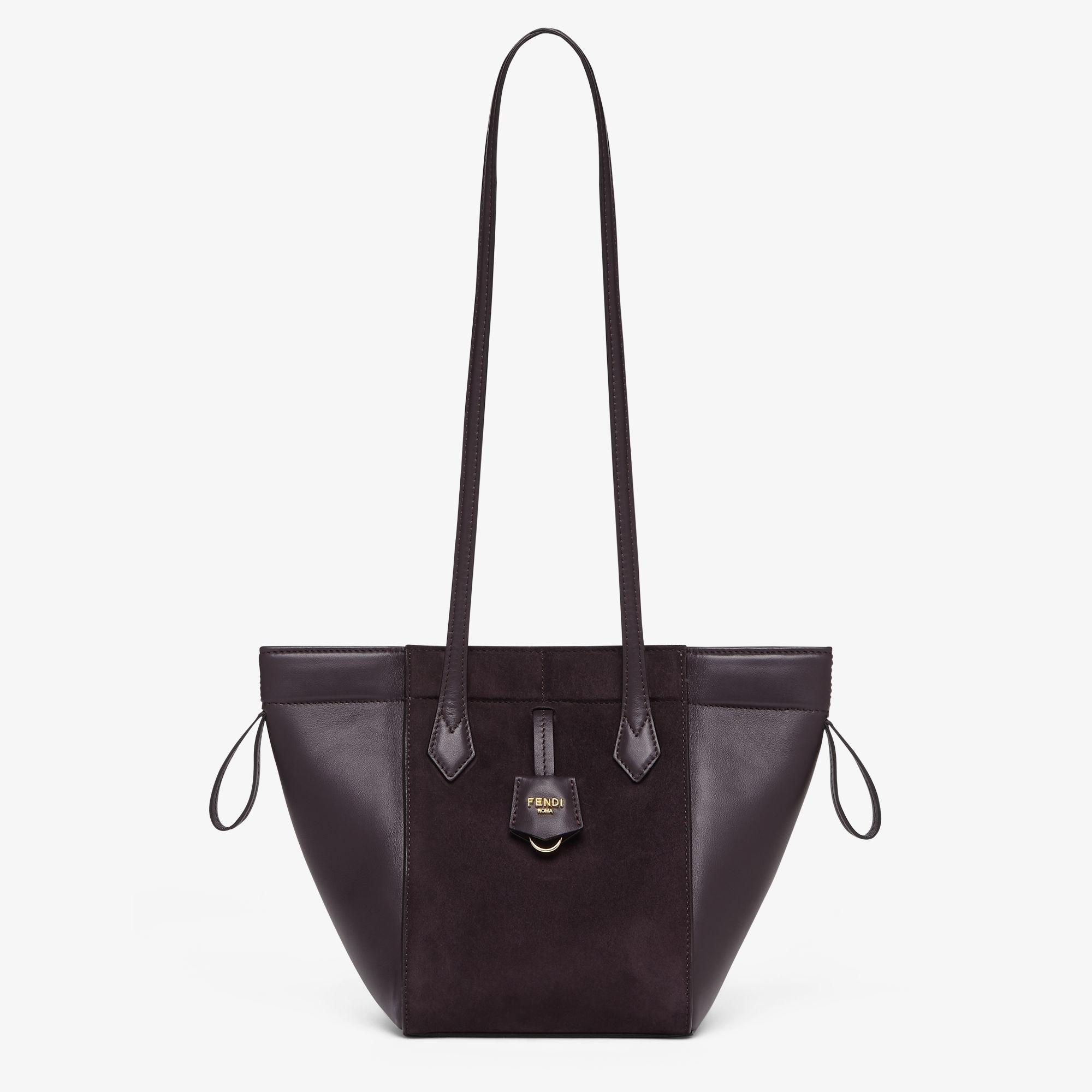 Fendi Origami MiniTransformable dark purple suede and leather mini-bag Product Image