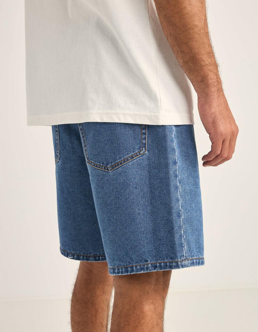 RHYTHM Turnback Mens Denim Shorts Product Image