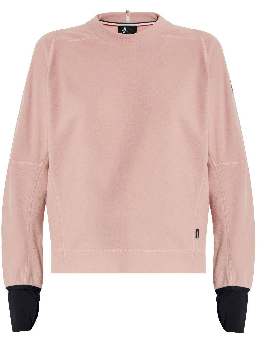 MONCLER Polartec Microfleece Sweatshirt In Pink Product Image