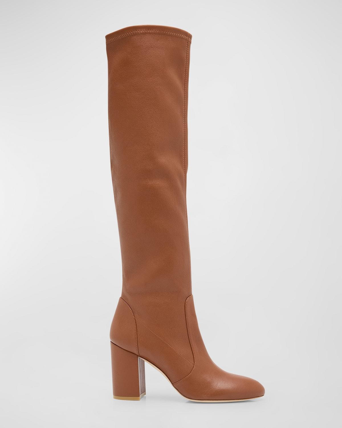 Womens Yuliana 85MM Leather Knee-High Boots product image