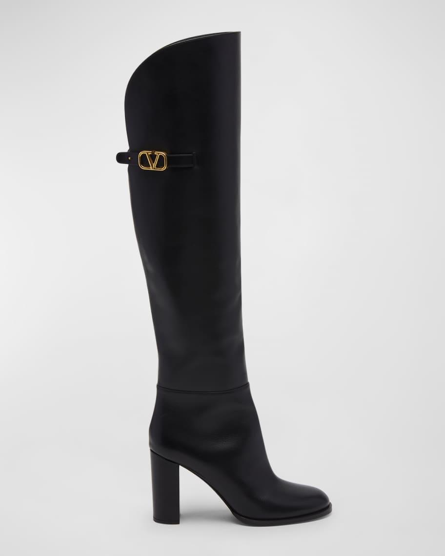 VLogo Over-The-Knee Leather Boots product image