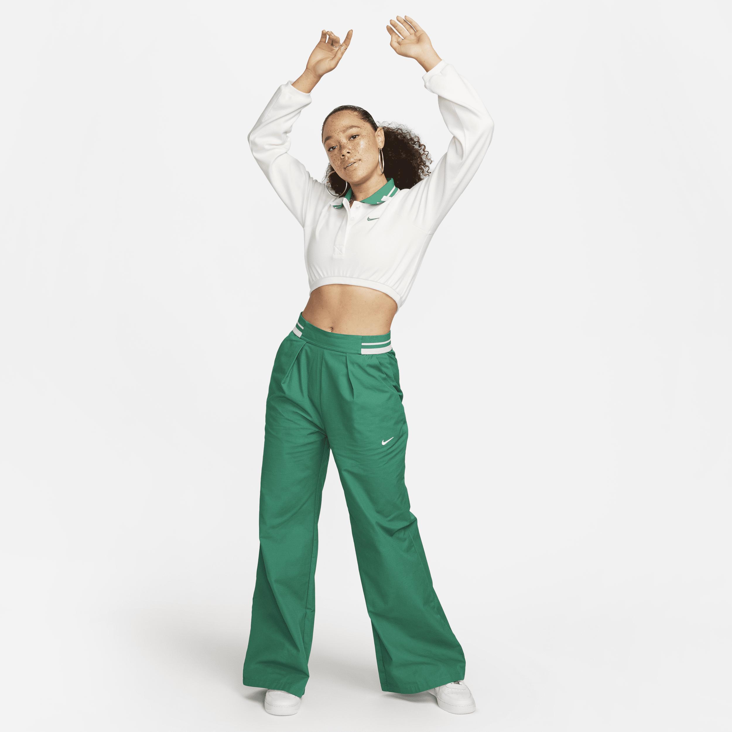 Nike Sportswear Collection Women's Cropped Long-Sleeve Polo Product Image