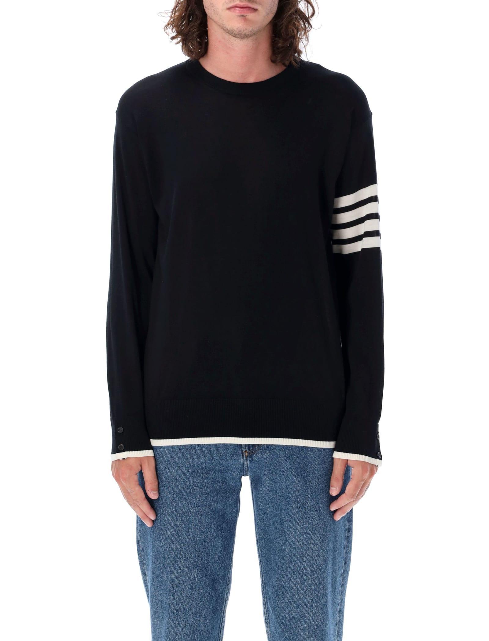 Virgin Wool Crewneck Sweater In Black Product Image