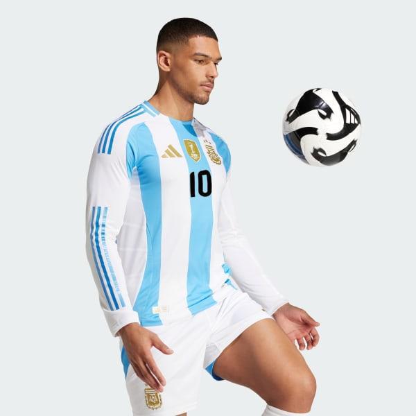 Argentina 24 Long Sleeve Messi Home Authentic Jersey Product Image