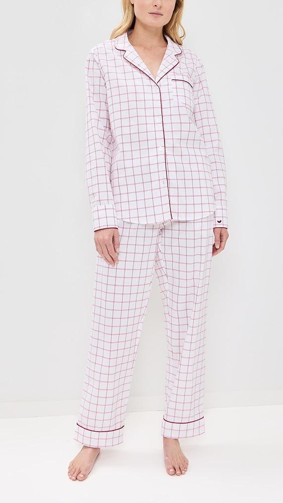 Petite Plume Garnet Tattersall Women's Pajama Set | Shopbop Product Image