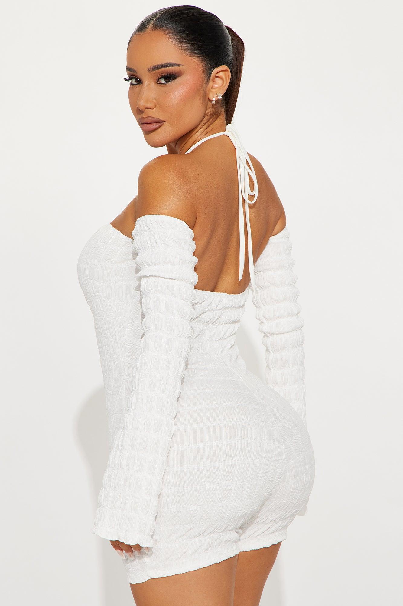 Feeling Bubbly Romper - White Product Image