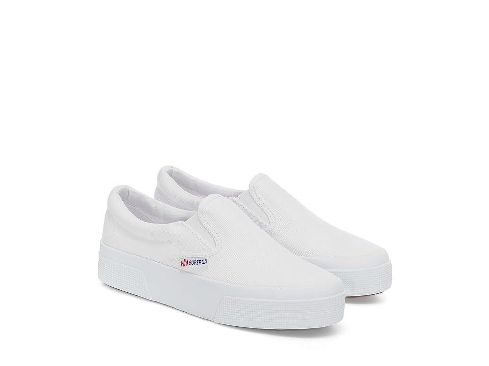 Superga 2740 Mid Platform Slip On Sneaker in White. Size 6.5, 9. Product Image