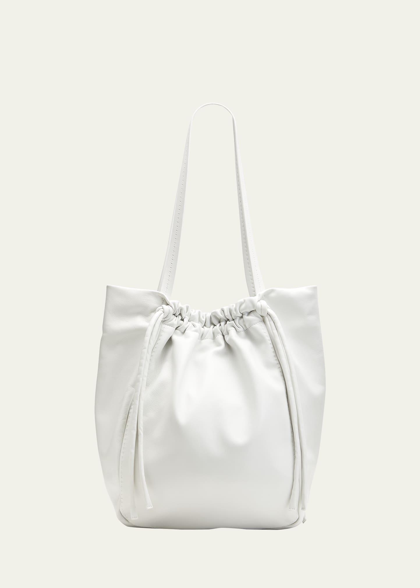 Womens Drawstring Leather Tote Product Image