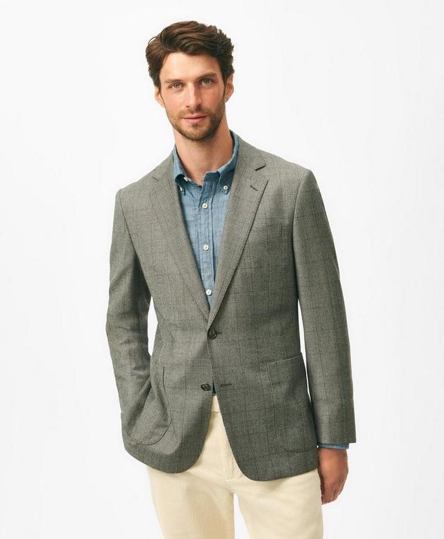 Classic Fit Overcheck Sport Coat in Flannel Merino Wool Product Image