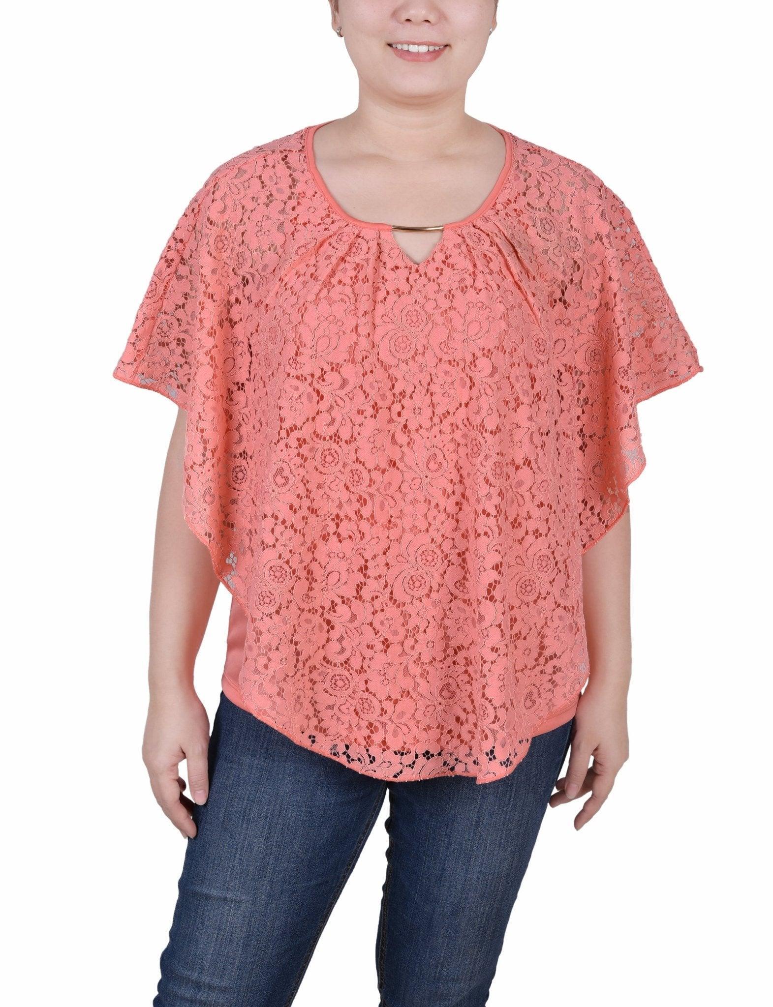 Lace Poncho With Bar - Petite Product Image