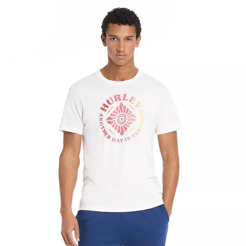 Mens Hurley Graphic Tee Barely Ivory Pink Product Image