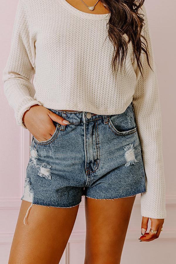 The Lily High Waist Distressed Shorts product image