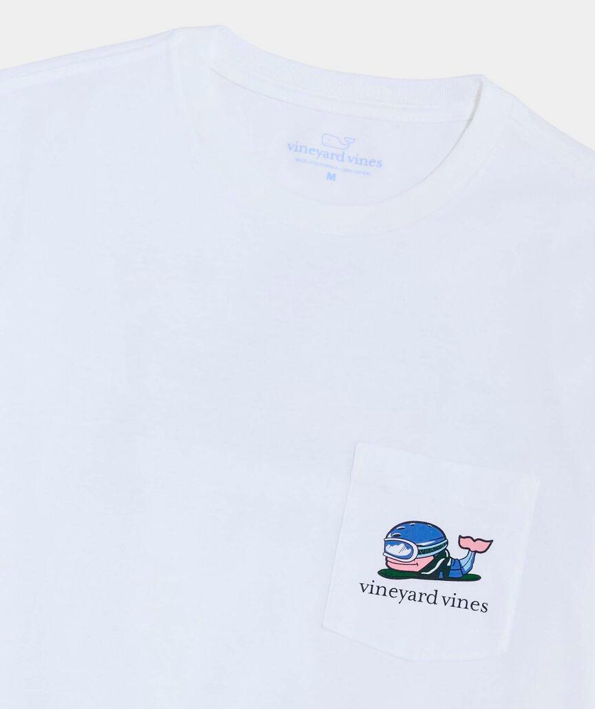 Snowboard Whale Long-Sleeve Pocket Tee Product Image