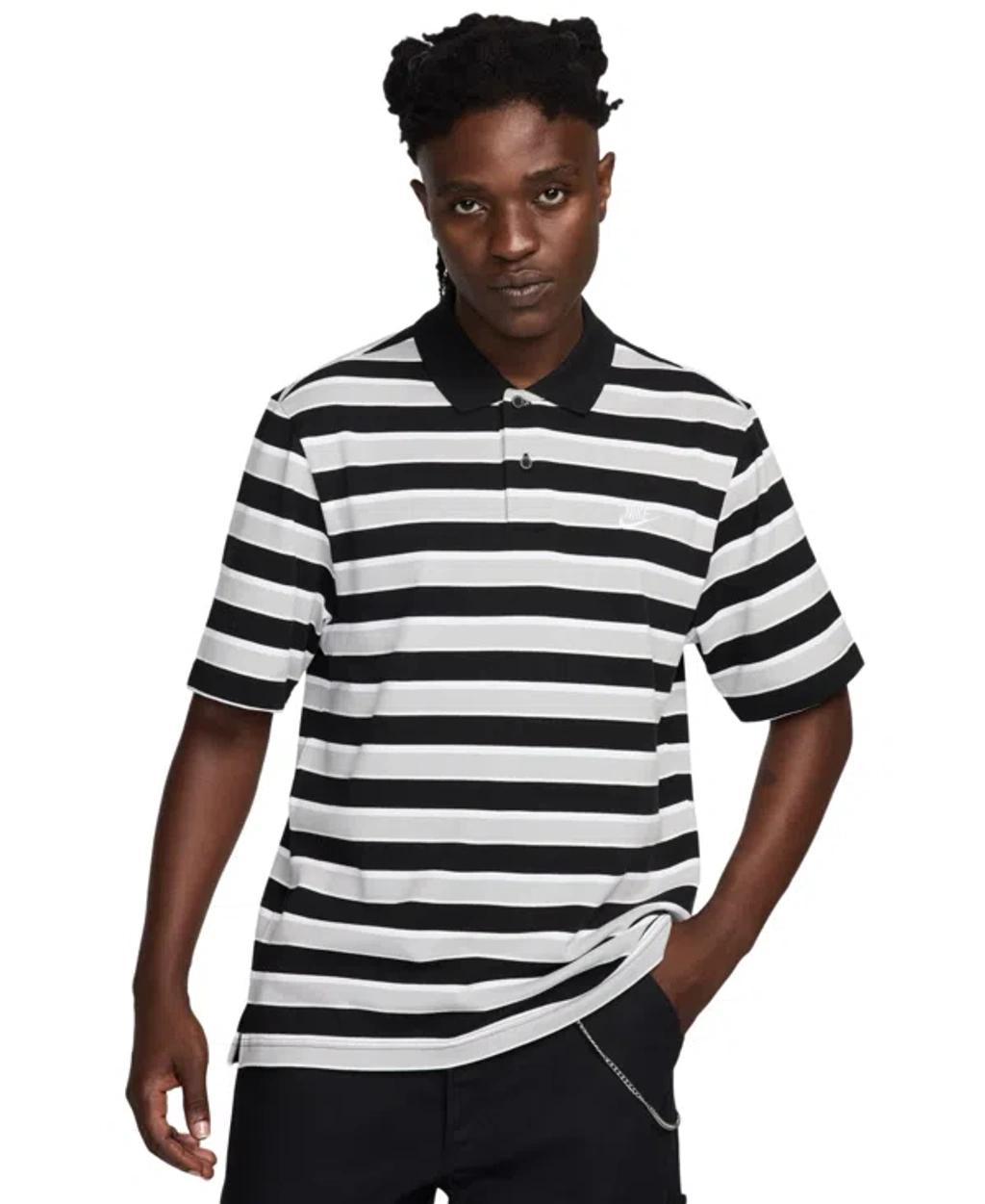 Nike Mens Nike Club Stripe Polo - Mens Black/White Product Image