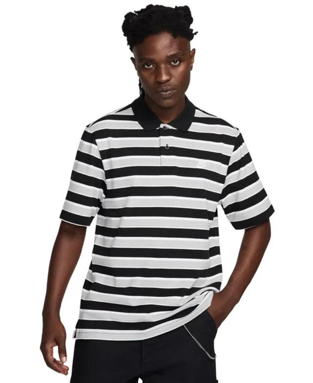 Nike Mens Nike Club Stripe Polo - Mens Black/White Product Image