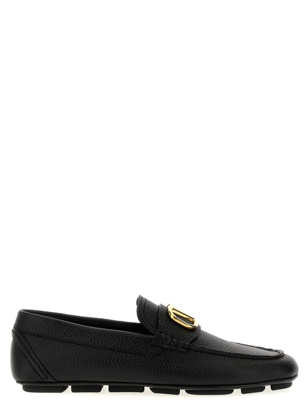 Black V Logo Signature Loafers product image