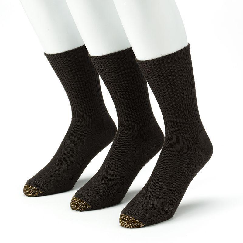 Mens GOLDTOE 3-Pack Fluffies Crew Socks Product Image