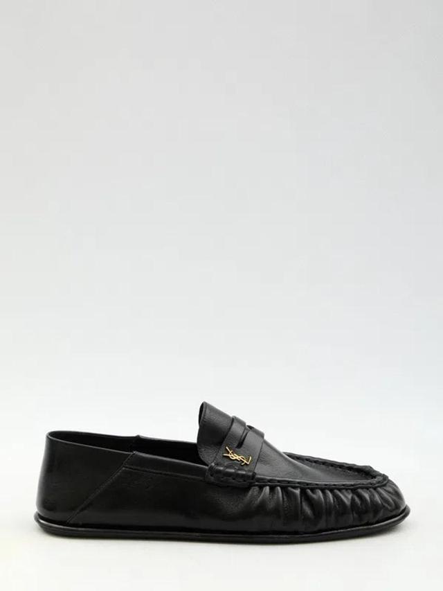 SAINT LAURENT Le Loafer Penny Slippers In Black Product Image