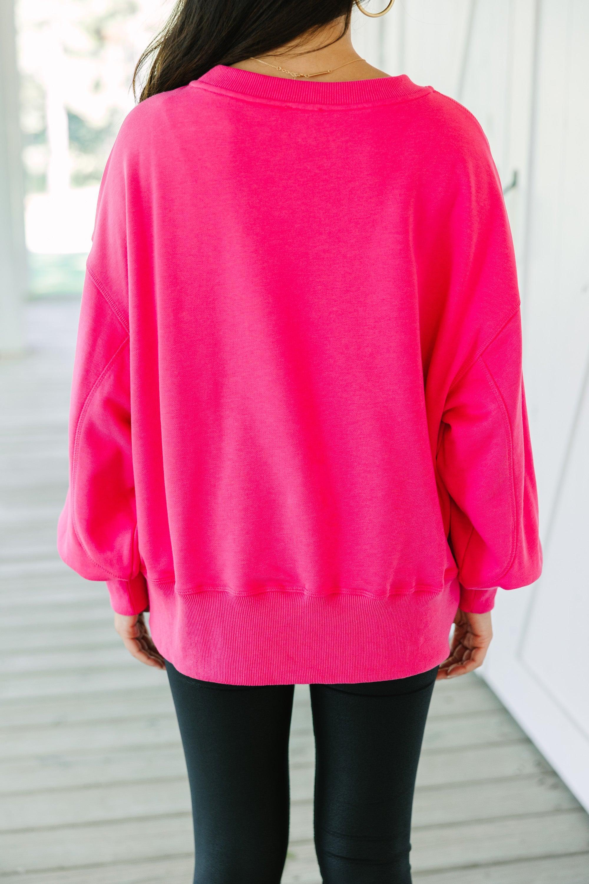 All The Facts Fuchsia Pink Pullover Female Product Image