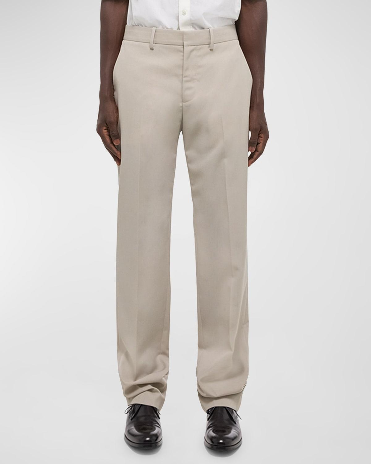 Mens Wool Straight-Leg Trousers Product Image