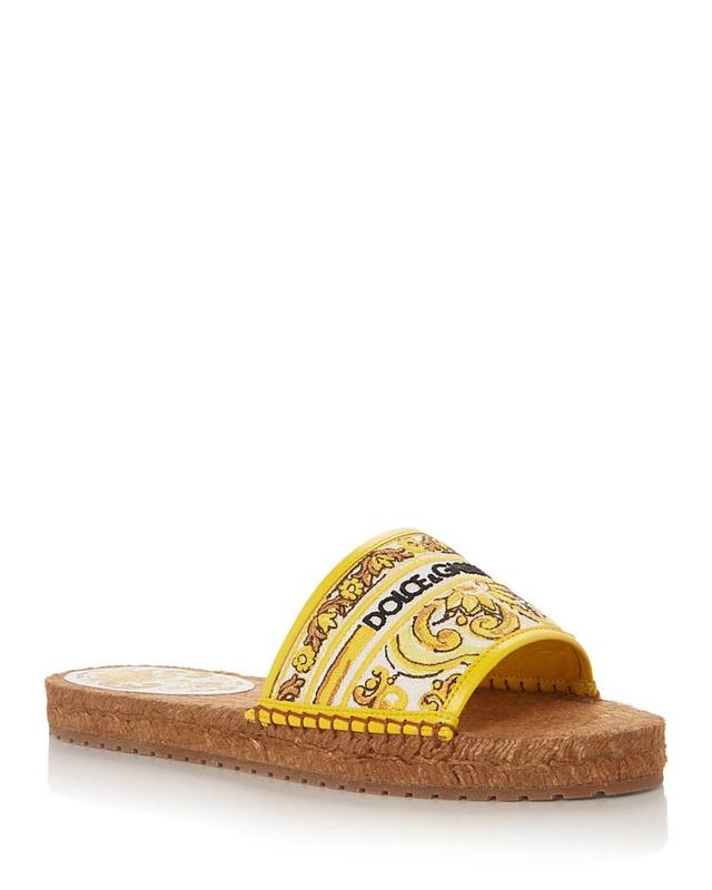 Dolce & Gabbana Womens Espadrille Slide Sandals Product Image