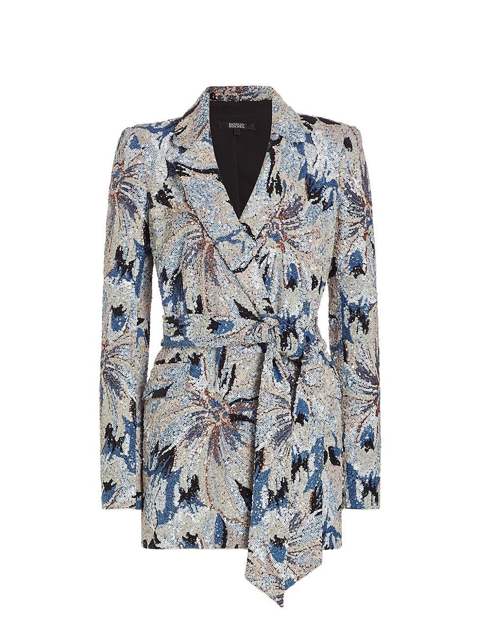 Womens Floral Sequin Jacket Product Image