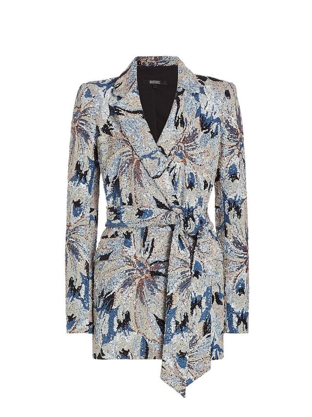 Womens Floral Sequin Jacket Product Image