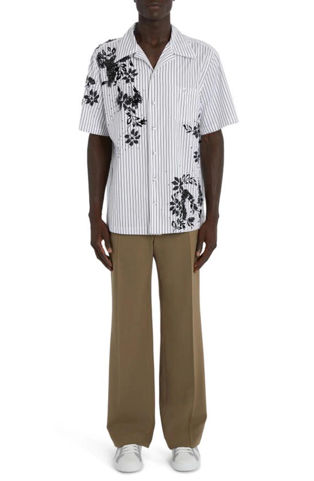 Floral-print Striped Shirt In Variante Abbinata Product Image