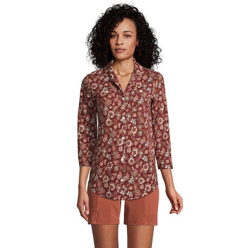 Womens Lands End Slubbed Tunic Shirt Product Image