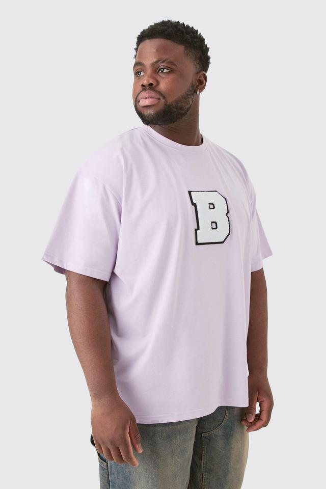 Plus Oversized Applique T-shirt | boohooMAN USA Product Image