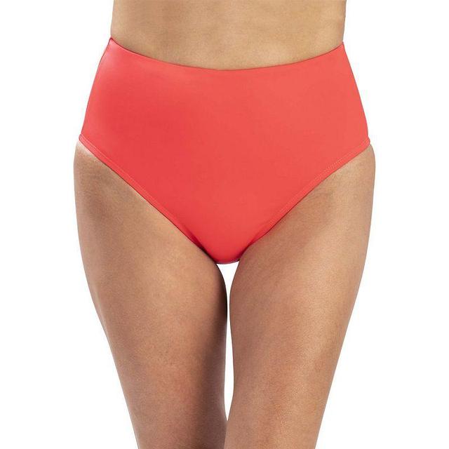 Womens Dolfin Solid High-Waisted Swim Bottoms Pink Spice Product Image