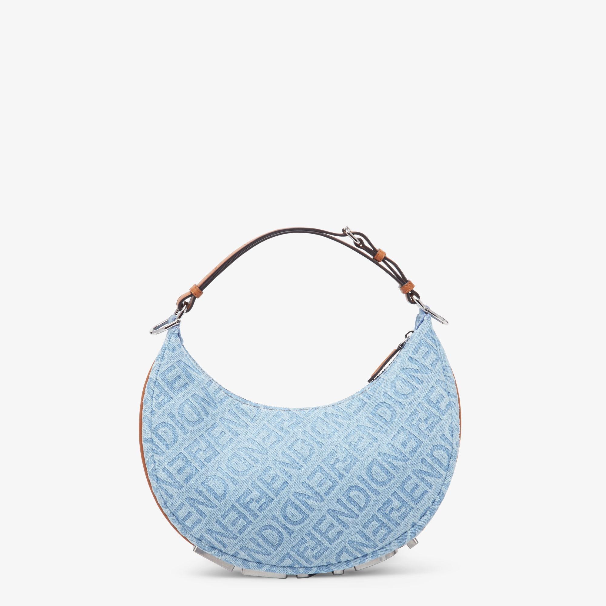 Fendigraphy SmallLight blue denim bag Product Image