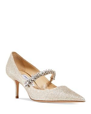 Jimmy Choo Womens Bing 65 Glitter Pointed Toe Pumps Product Image