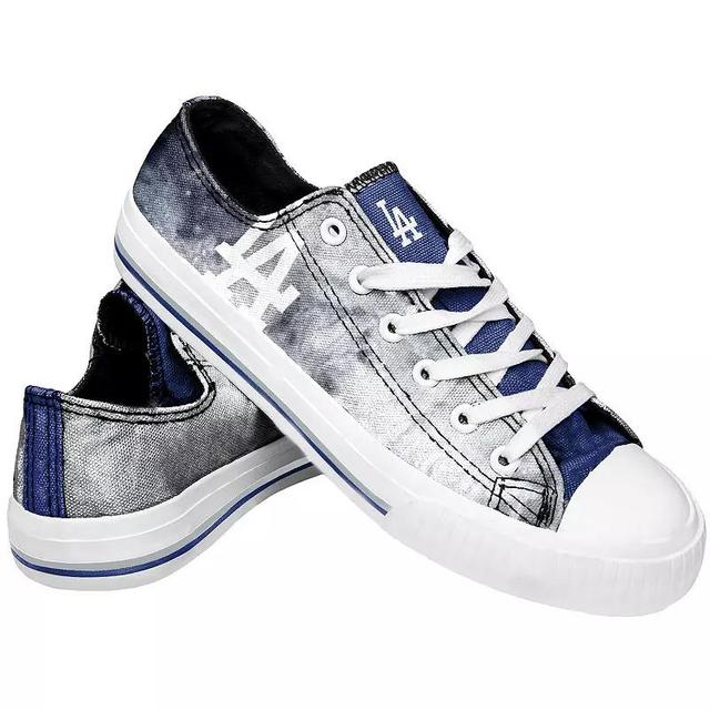 Womens FOCO Los Angeles Dodgers Big Logo Tie-Dye Canvas Sneakers Product Image