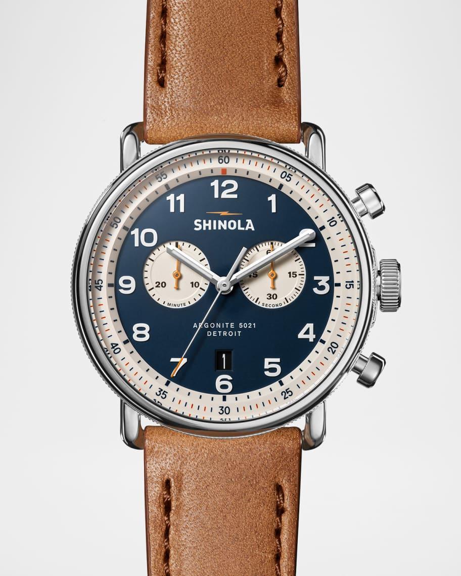 Men's C56 Canfield Chrono Leather-Strap Watch, 43mm Product Image