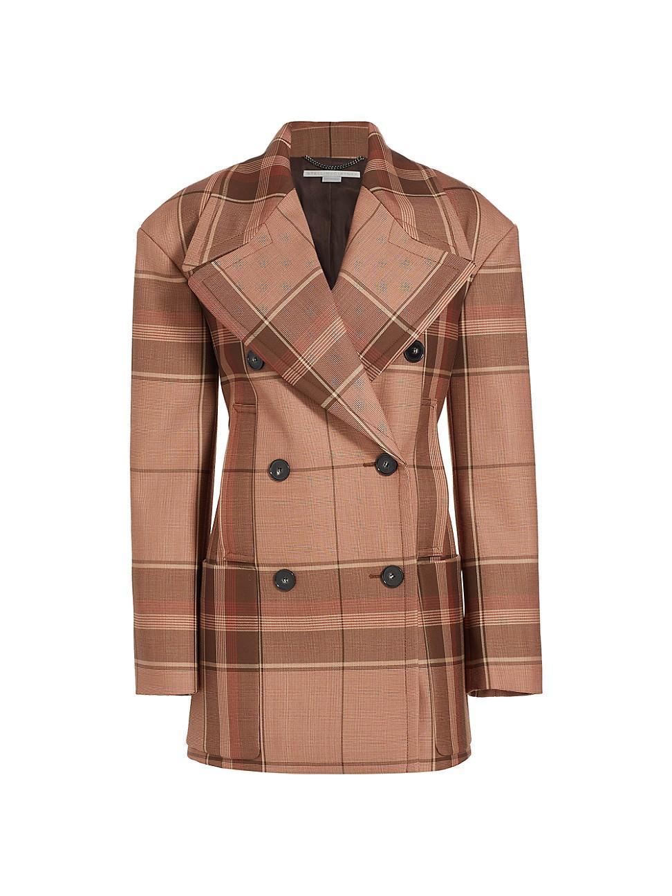 Stella McCartney Plaid Wool Coat Product Image