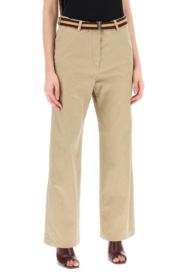 Belted Cotton Chinos In 200 Hay Product Image