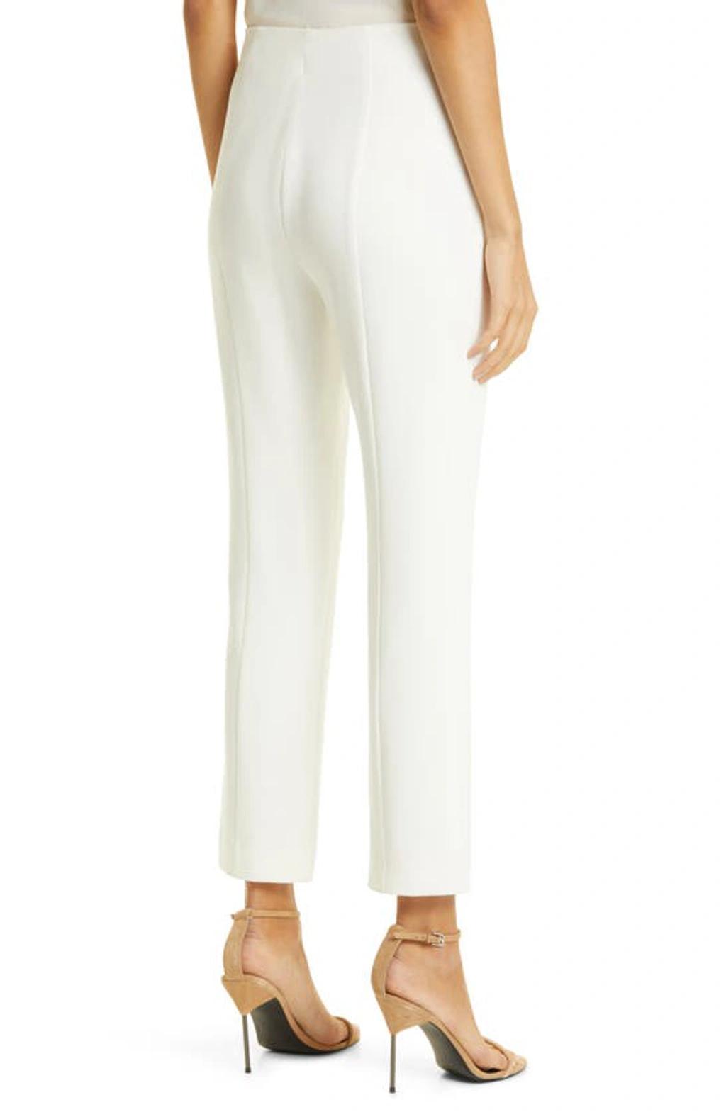 Brianne Pintuck Crepe Pants In Ivory Product Image