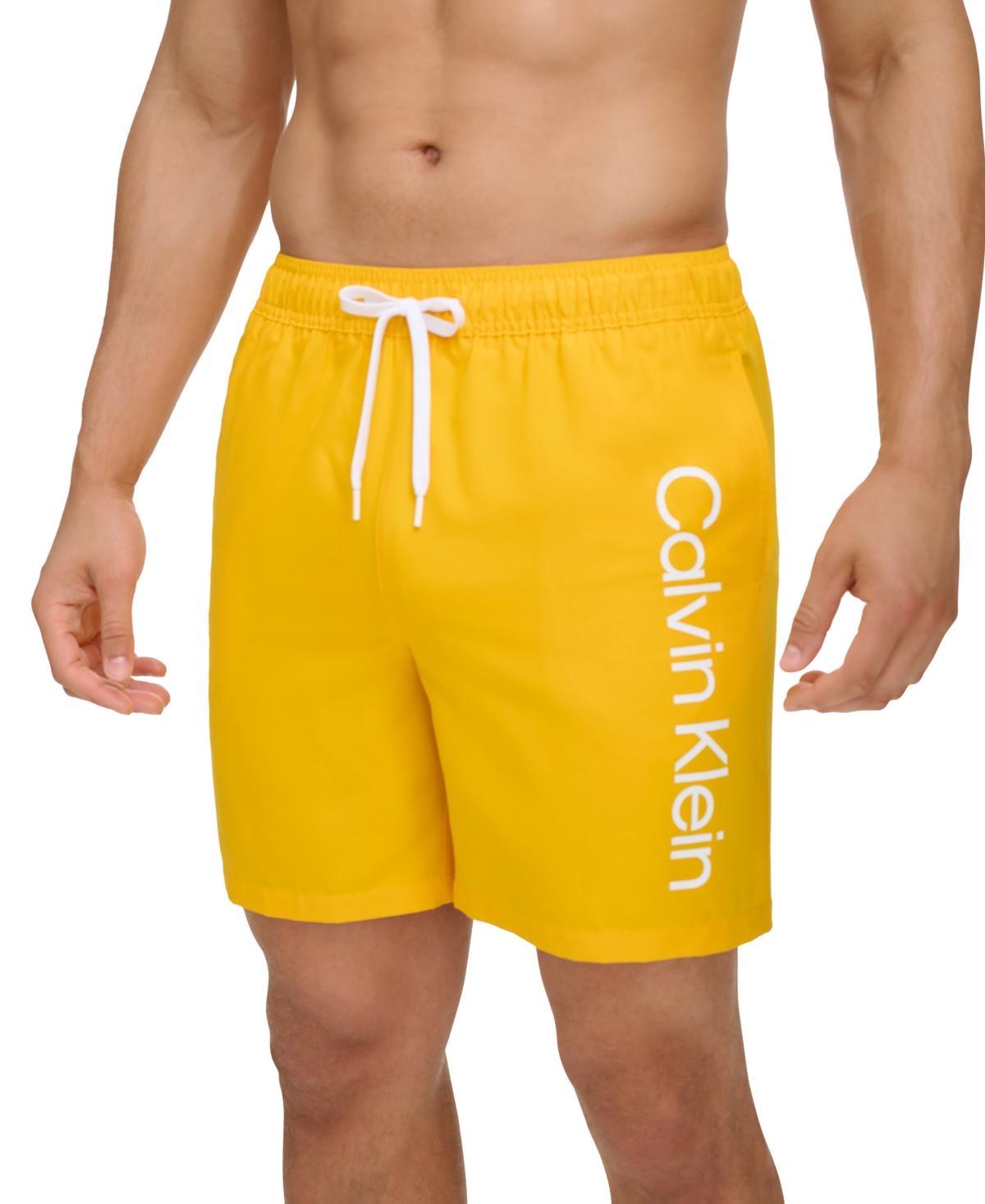 Calvin Klein Mens Core Logo-Print 7 Volley Swim Trunks, Created For Macys Product Image