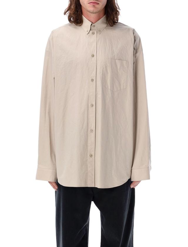 BALENCIAGA Oversized Men's Shirt In Beige Product Image