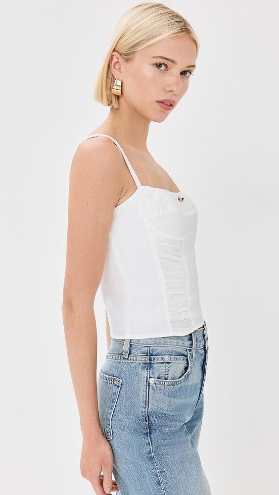 Reformation Emery Linen Top | Shopbop Product Image