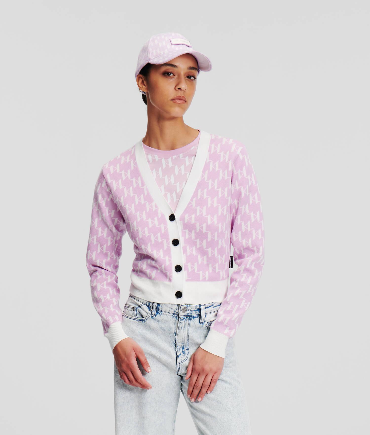 KL MONOGRAM CROPPED CARDIGAN Product Image