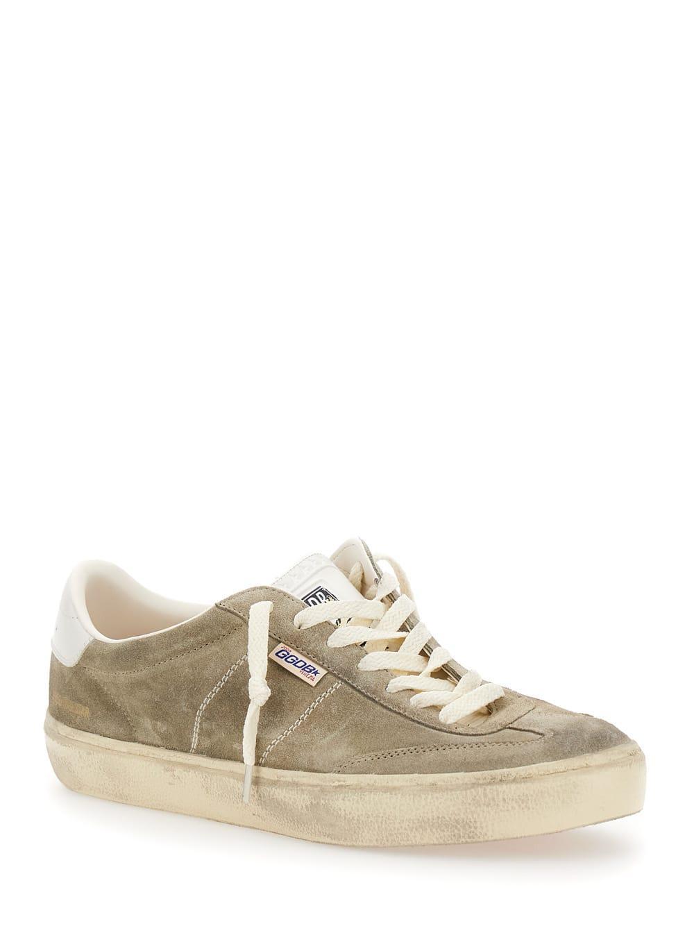 GOLDEN GOOSE Soul-star Suede Upper Hf Leather Tongue Leather Heel In Beige Product Image