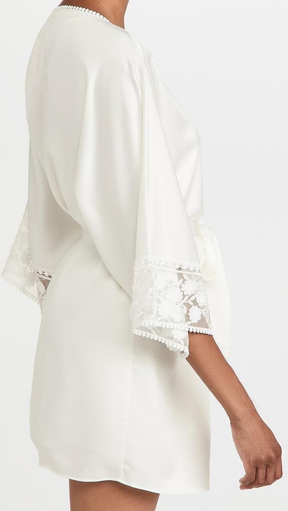 Flora Nikrooz Kylie Charmeuse Wrap with Lace | Shopbop Product Image