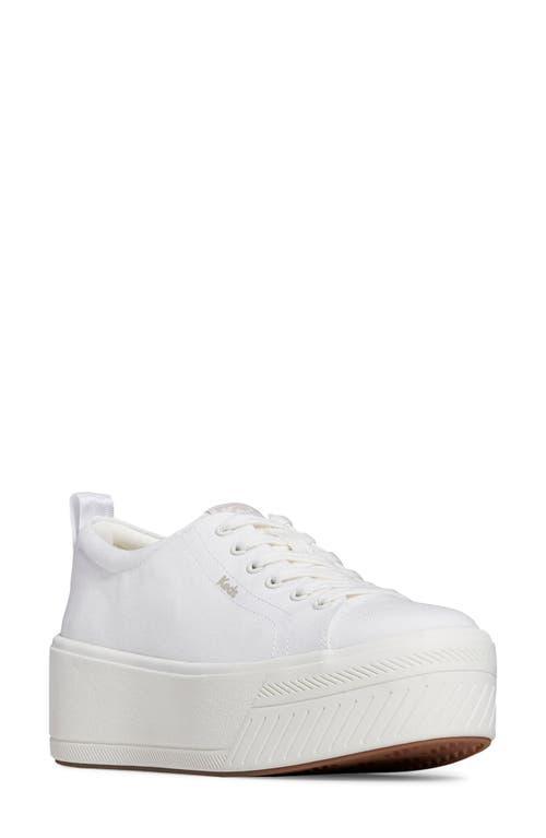 Keds Womens Skyler Canvas Lace-Up Platform Casual Sneakers from Finish Line Product Image