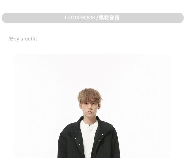 Stand Collar Plain Zip Jacket Product Image